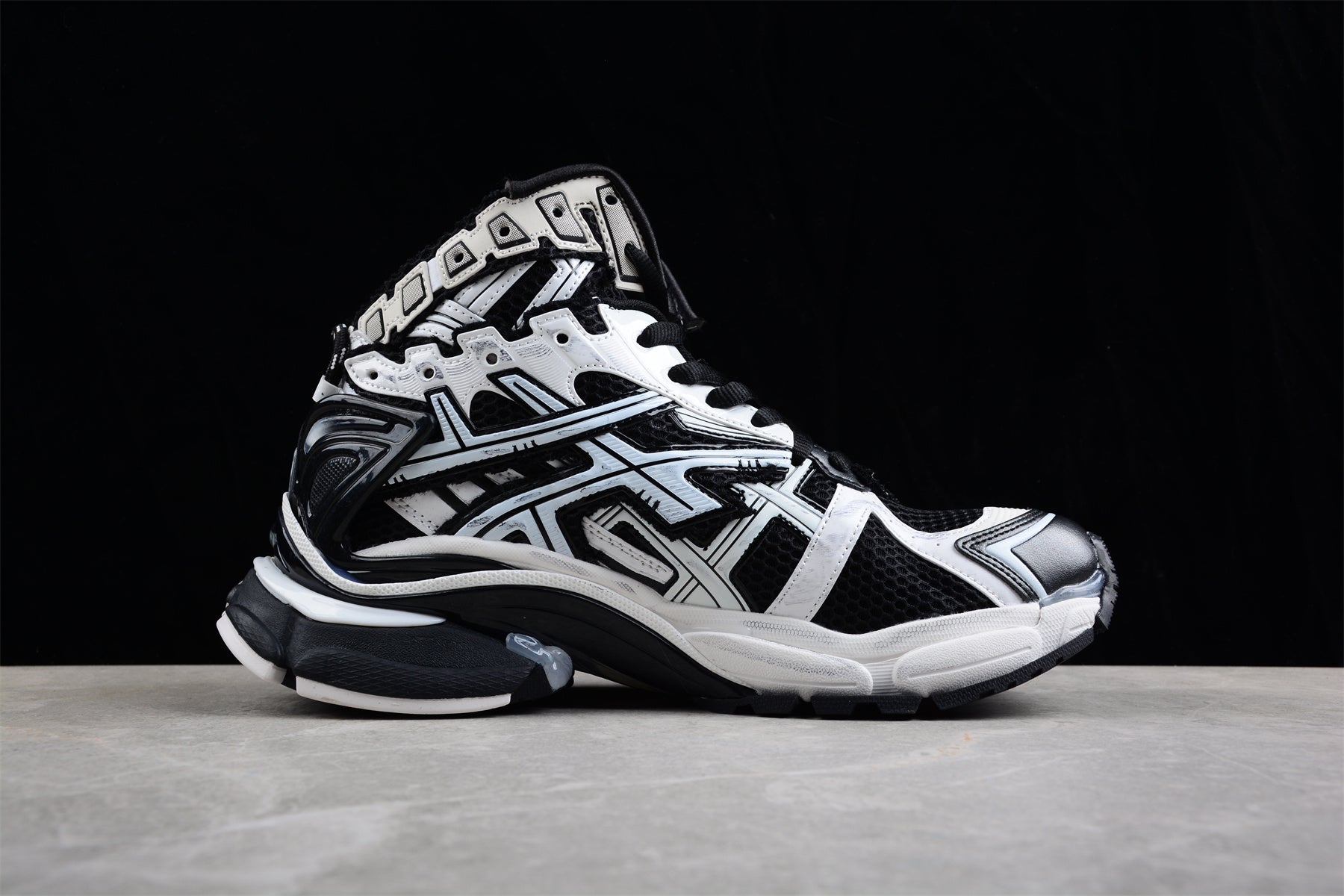 Balenciaga Runner Hightop 7.0 – Black/White - Best Reps Website 2025