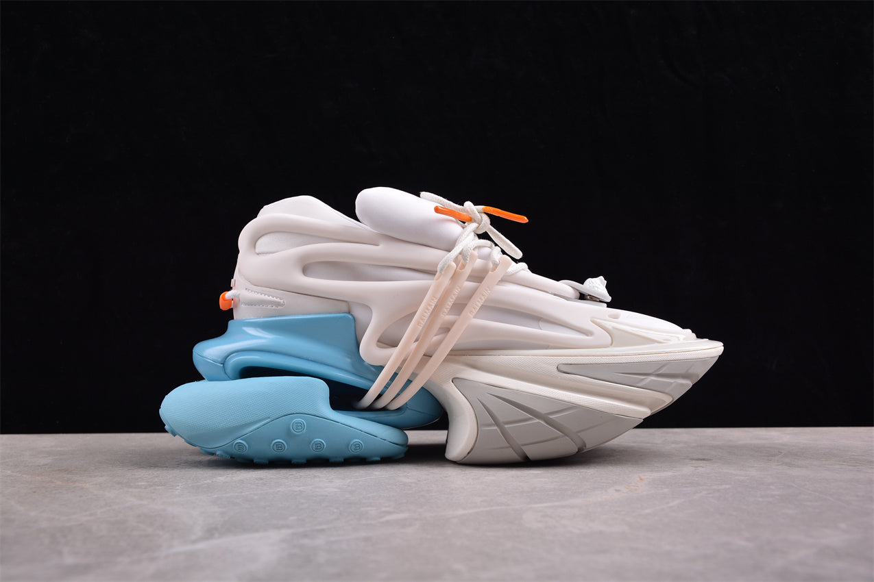 Balmain Unicorn Sneakers  Blue/White – Neoprene &amp; Leather - Best Reps Website 2025