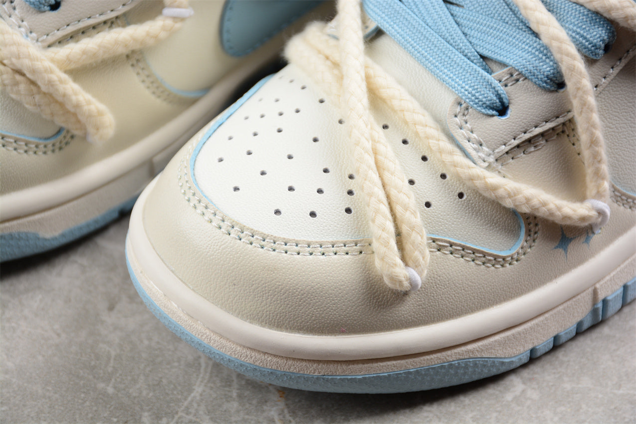 Nike Dunk Low Custom “Baby Blue Cream Rope Lace” - Best Reps Website 2025