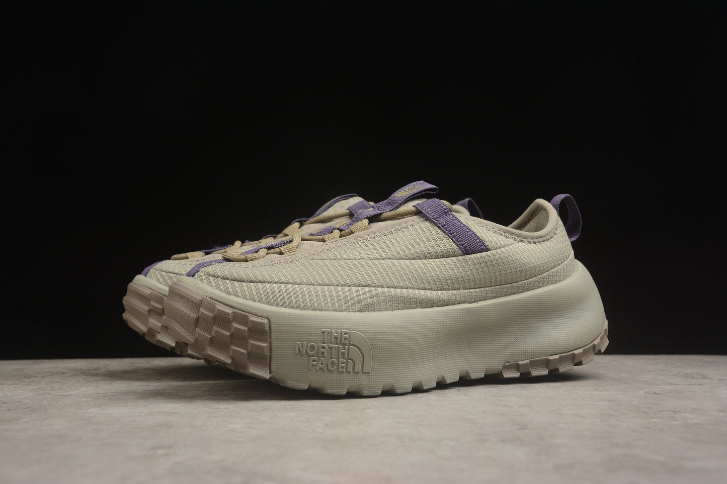 The North Face NEVER STOP Anti‑Slip Wear‑Resistant Low‑Top Casual Shoes – Gray/Purple