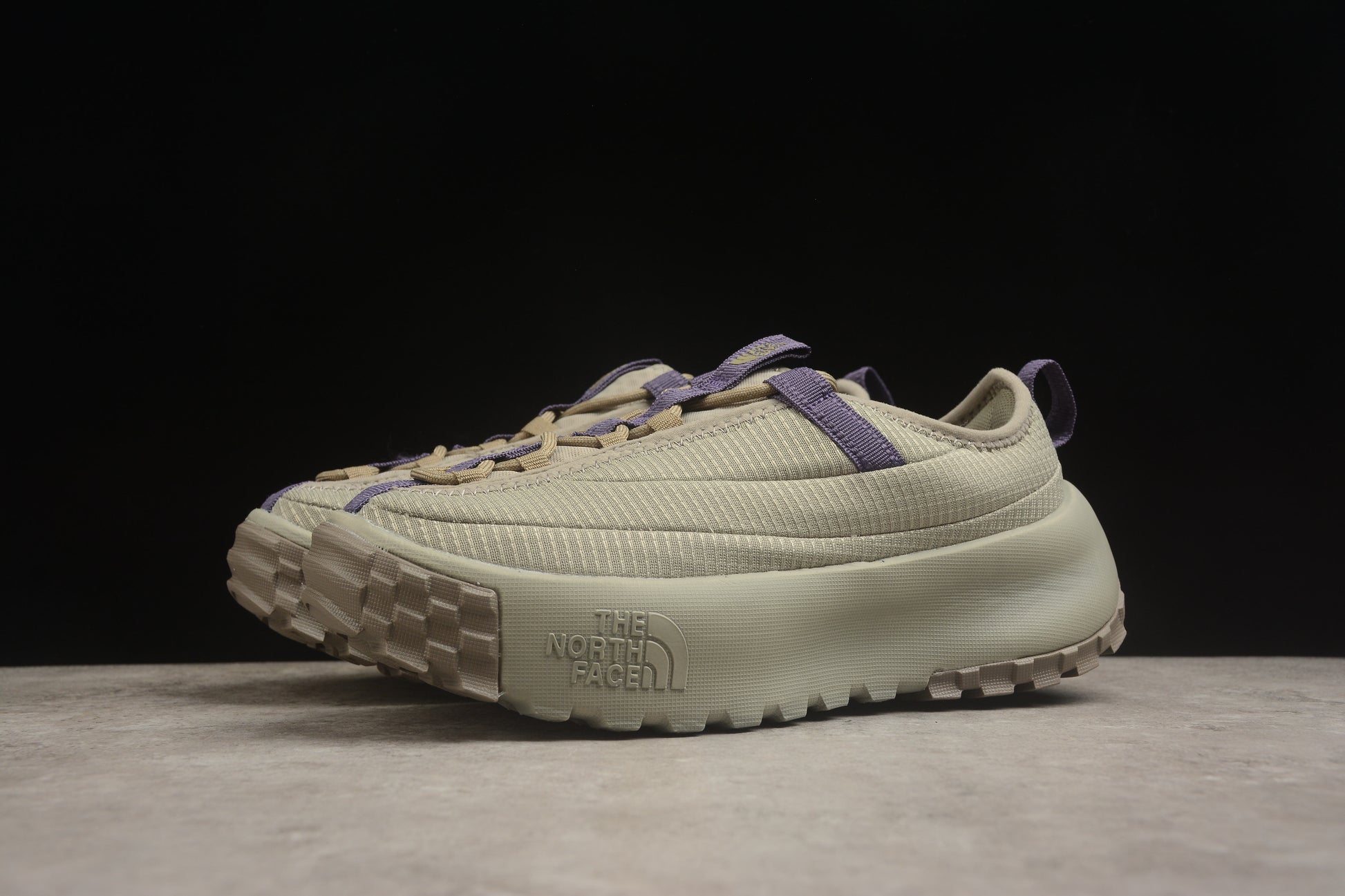 The North Face NEVER STOP Anti‑Slip Wear‑Resistant Low‑Top Casual Shoes – Gray/Purple