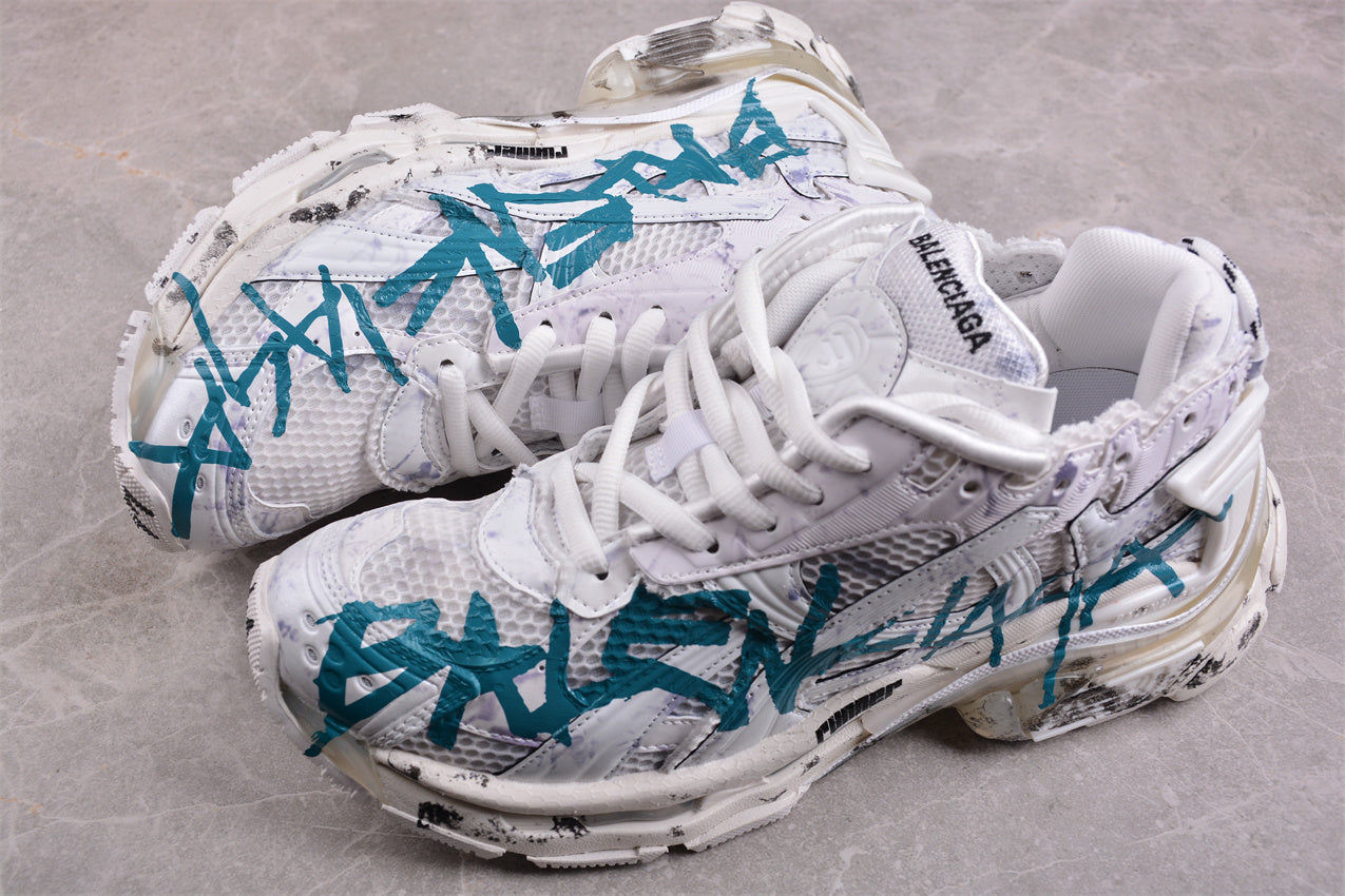 Balenciaga Runner Graffiti – White/Blue - Best Reps Website 2025