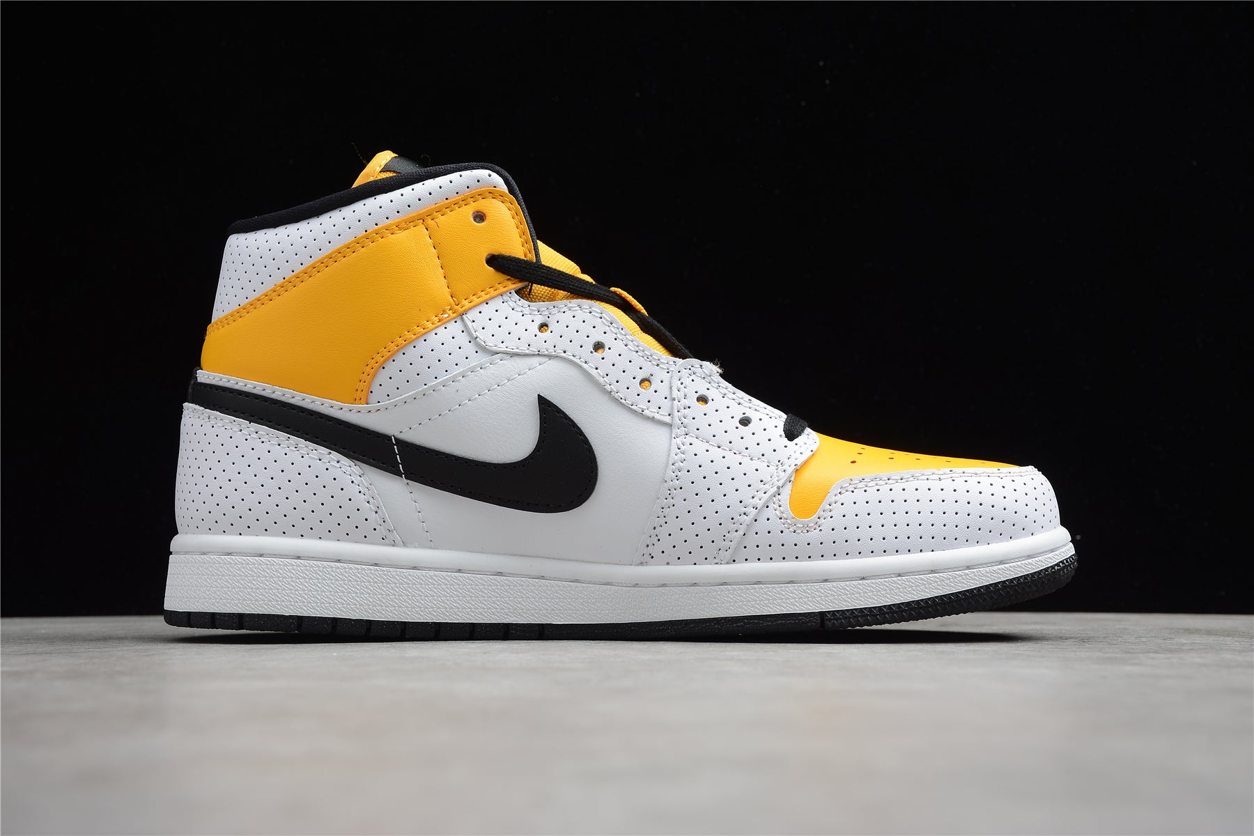 Air Jordan 1 Mid Perforated White University Gold - Best Reps Website 2025