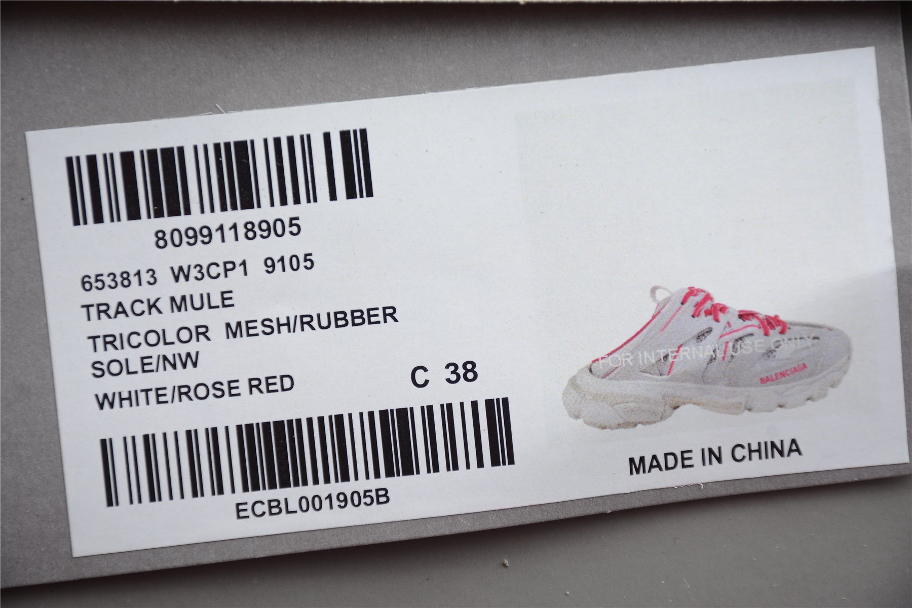 Balenciaga Track Mule in White/Rose Red - Best Reps Website 2025