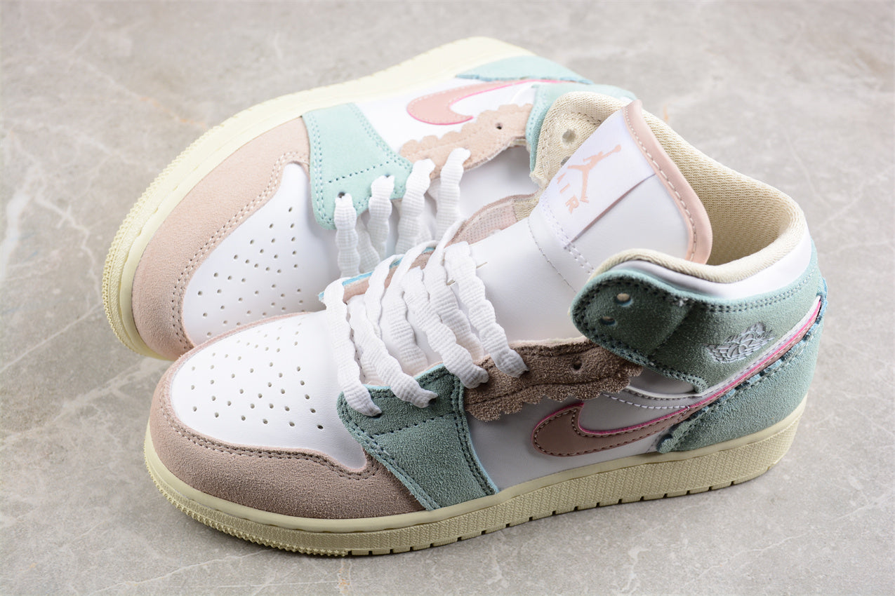 Air Jordan 1 Mid GS "Pink Oxford" (Youth) - Best Reps Website 2025