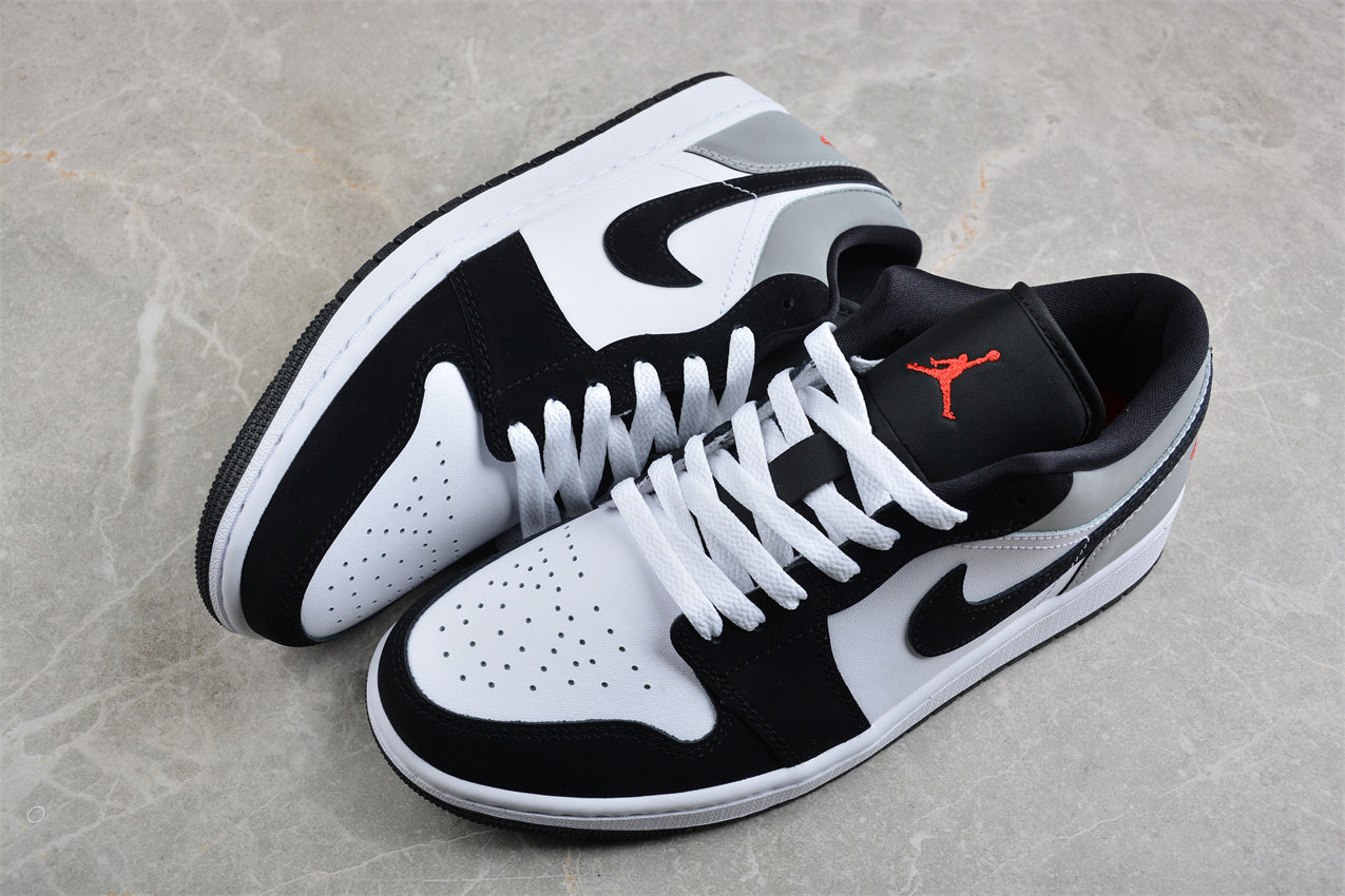 Jordan 1 Low SE "White Fire Red Black Matte Silver"