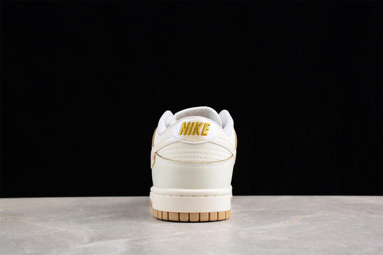 Nike Dunk Low Unisex Basketball Sneakers in Ivory/Brown - Best Reps Website 2025