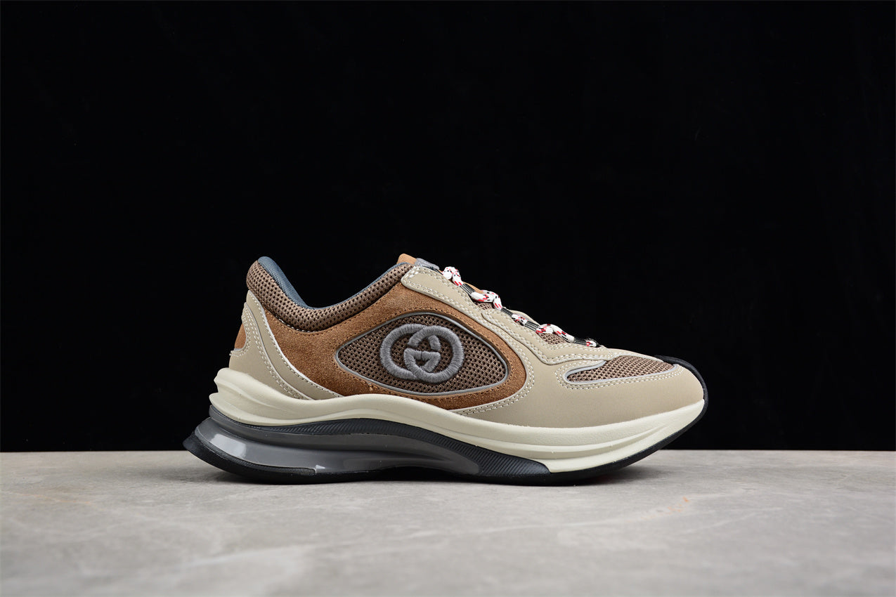 Gucci Men's Run Mesh and Suede Sneaker Beige - Best Reps Website 2025