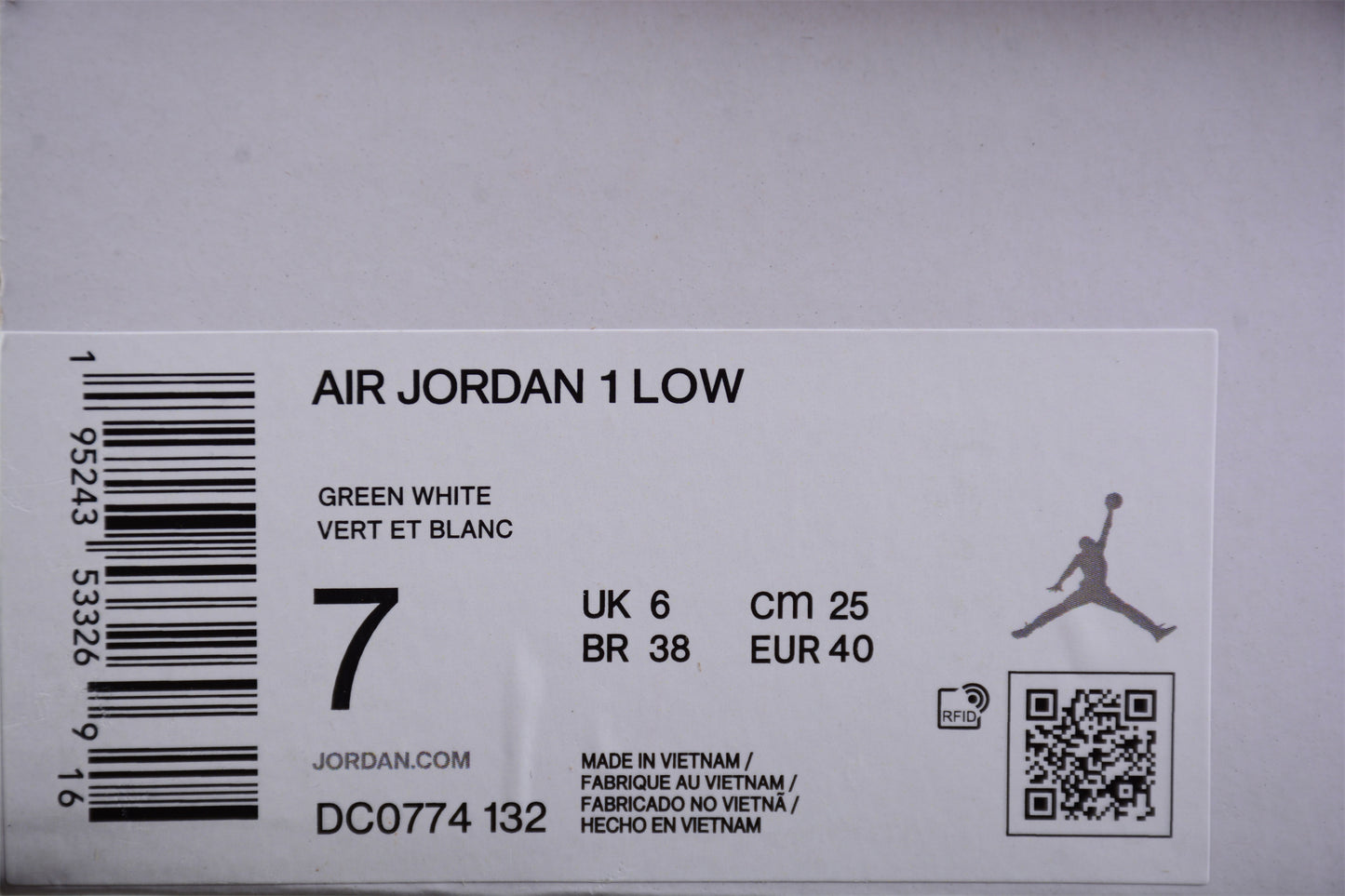 Air Jordan 1 Low "Turquoise" DC0774-132