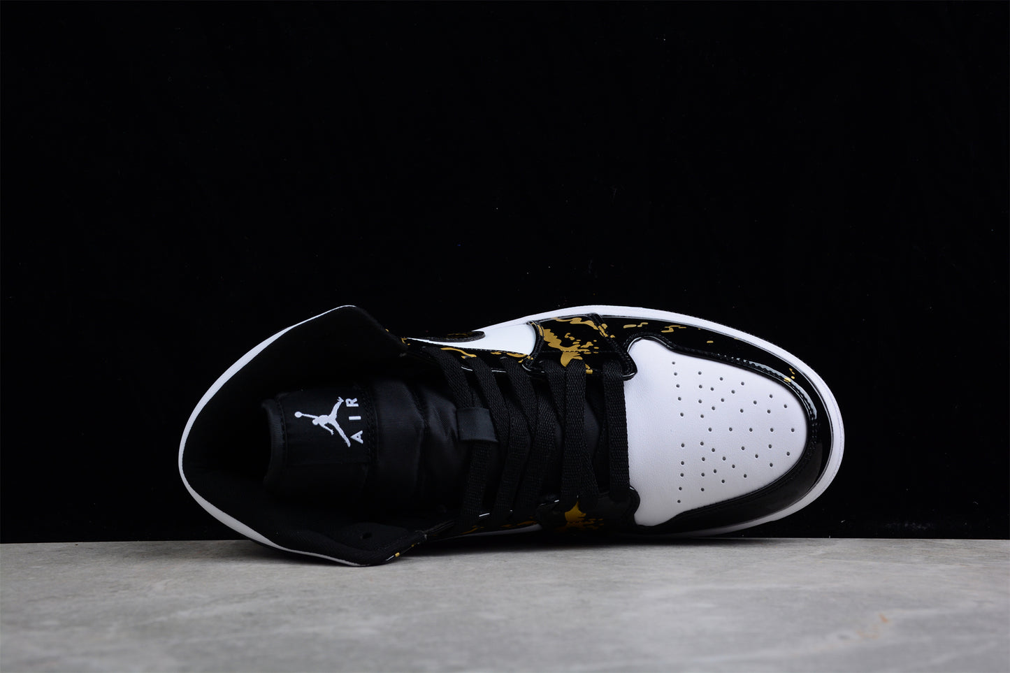 Air Jordan 1 Mid 'Patent Black White Gold' - Best Reps Website 2025