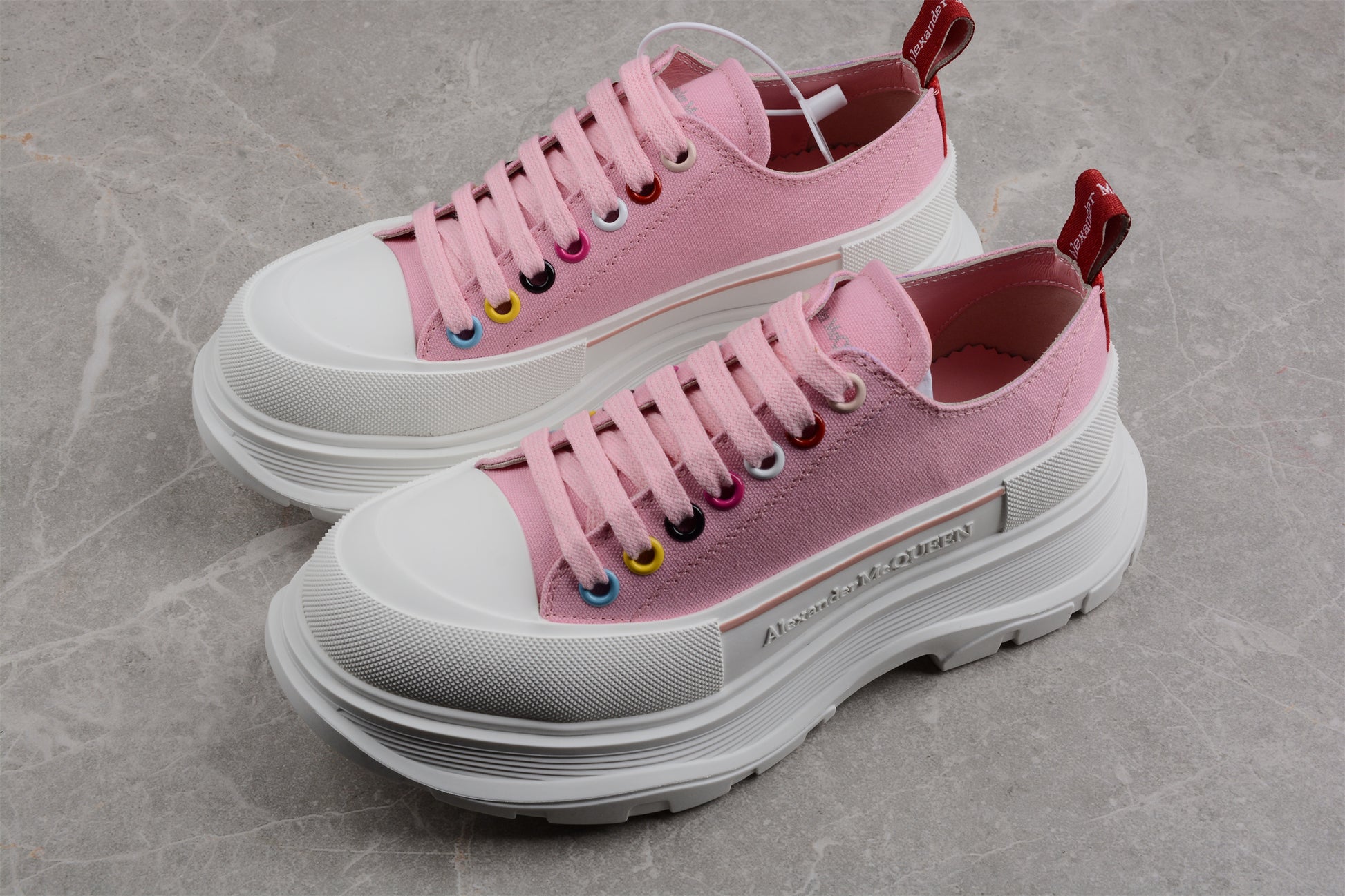 Alexander McQueen Tread Slick Low Lace-Up in Pink (Women’s) - Best Reps Website 2025
