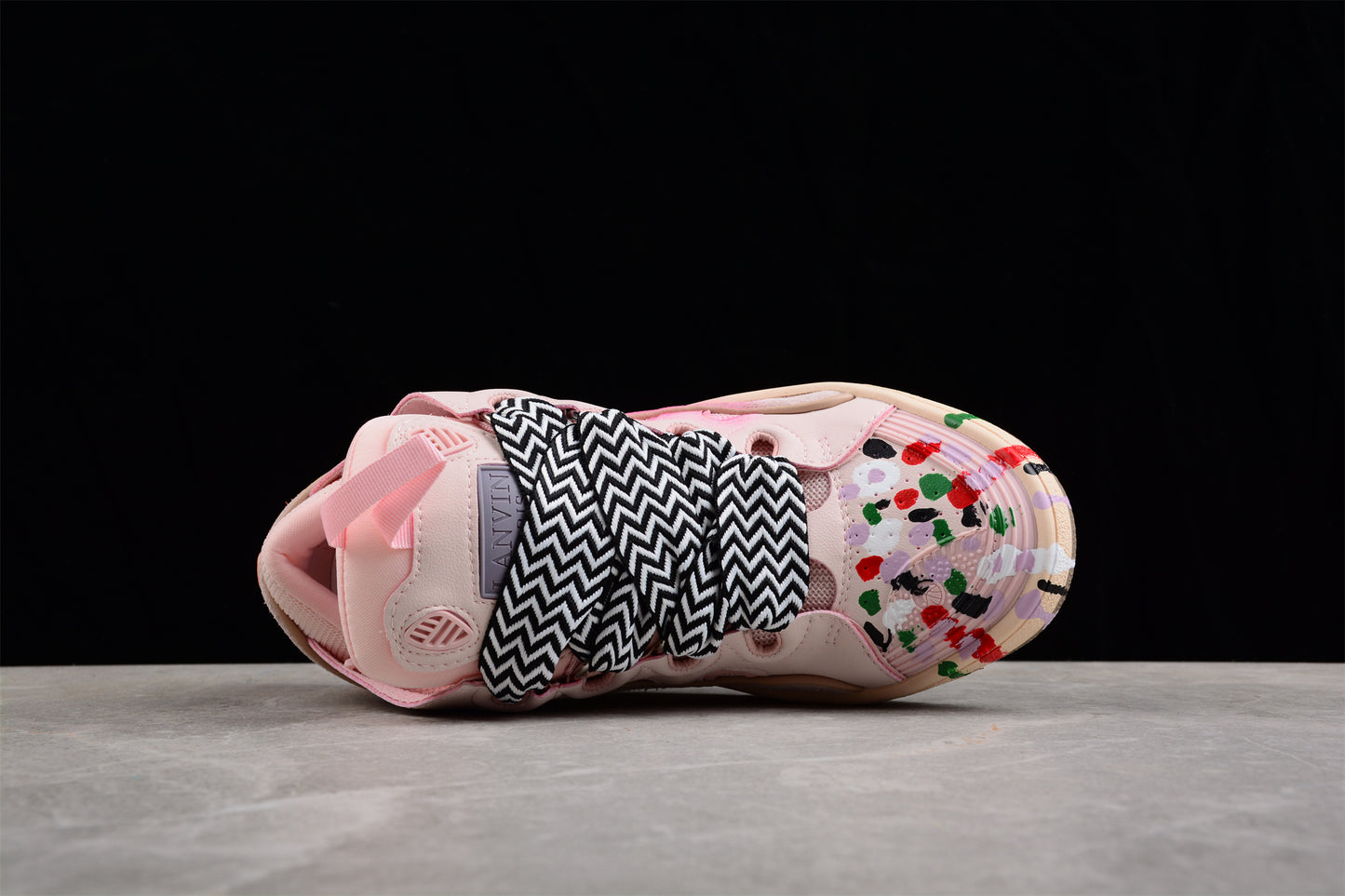 Gallery Dept. x Lanvin Curb Light Sneakers 'Paint Drip – Pale Pink'