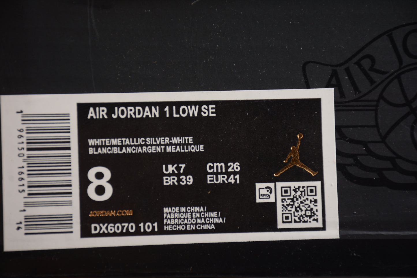 Air Jordan 1 Low SE Tear-Away Metallic Silver White Retro DX6070-101