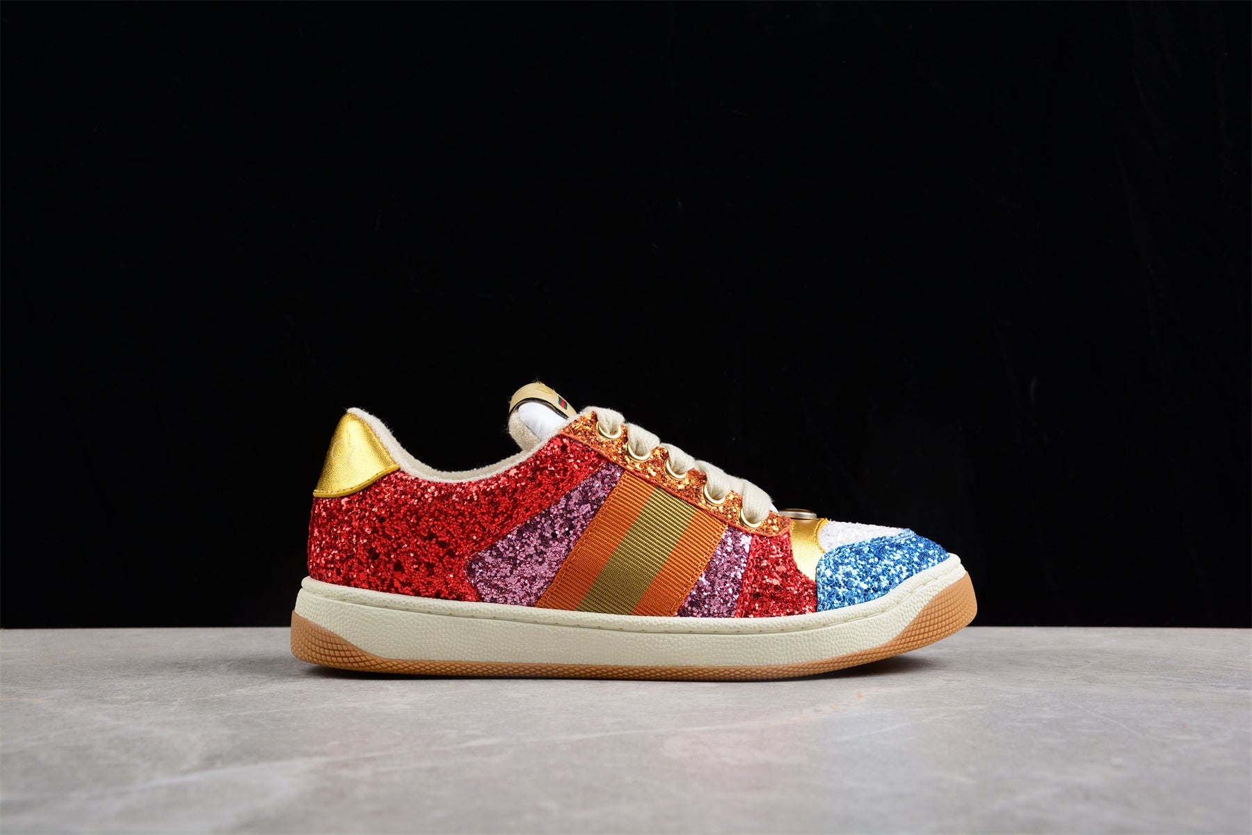 Gucci Glitter-Embellished Screener Sneakers - Best Reps Website 2025
