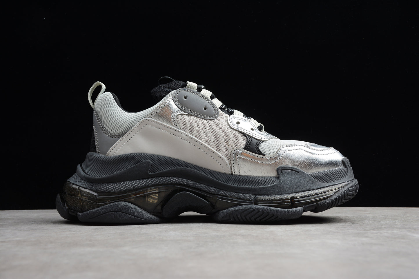 Balenciaga Triple S Clear Sole – Gray/Silver/Black - Best Reps Website 2025