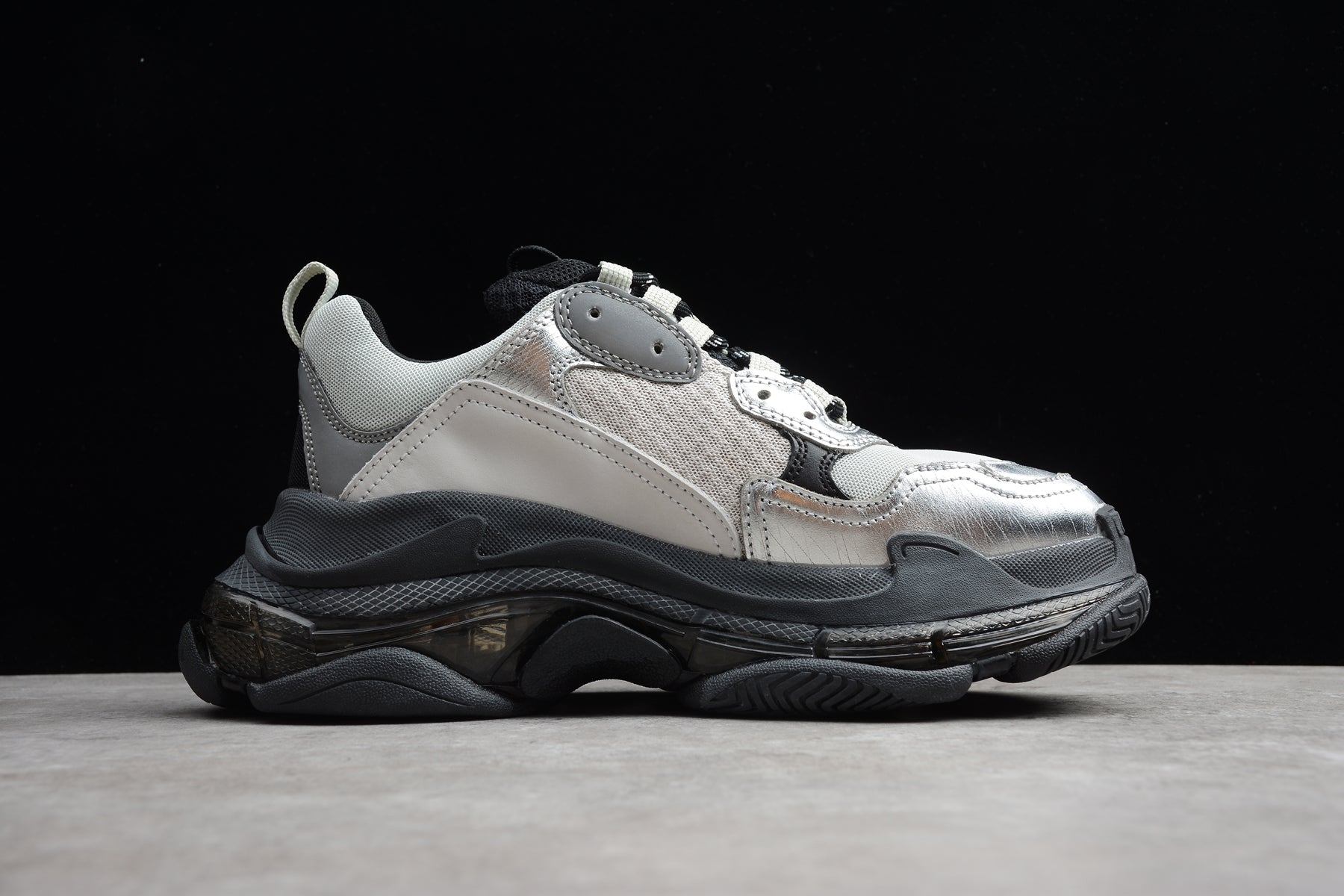 Balenciaga Triple S Clear Sole – Gray/Silver/Black - Best Reps Website 2025