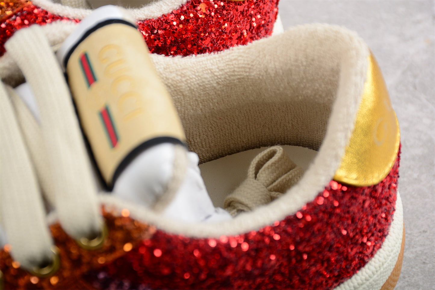 Gucci Glitter-Embellished Screener Sneakers - Best Reps Website 2025