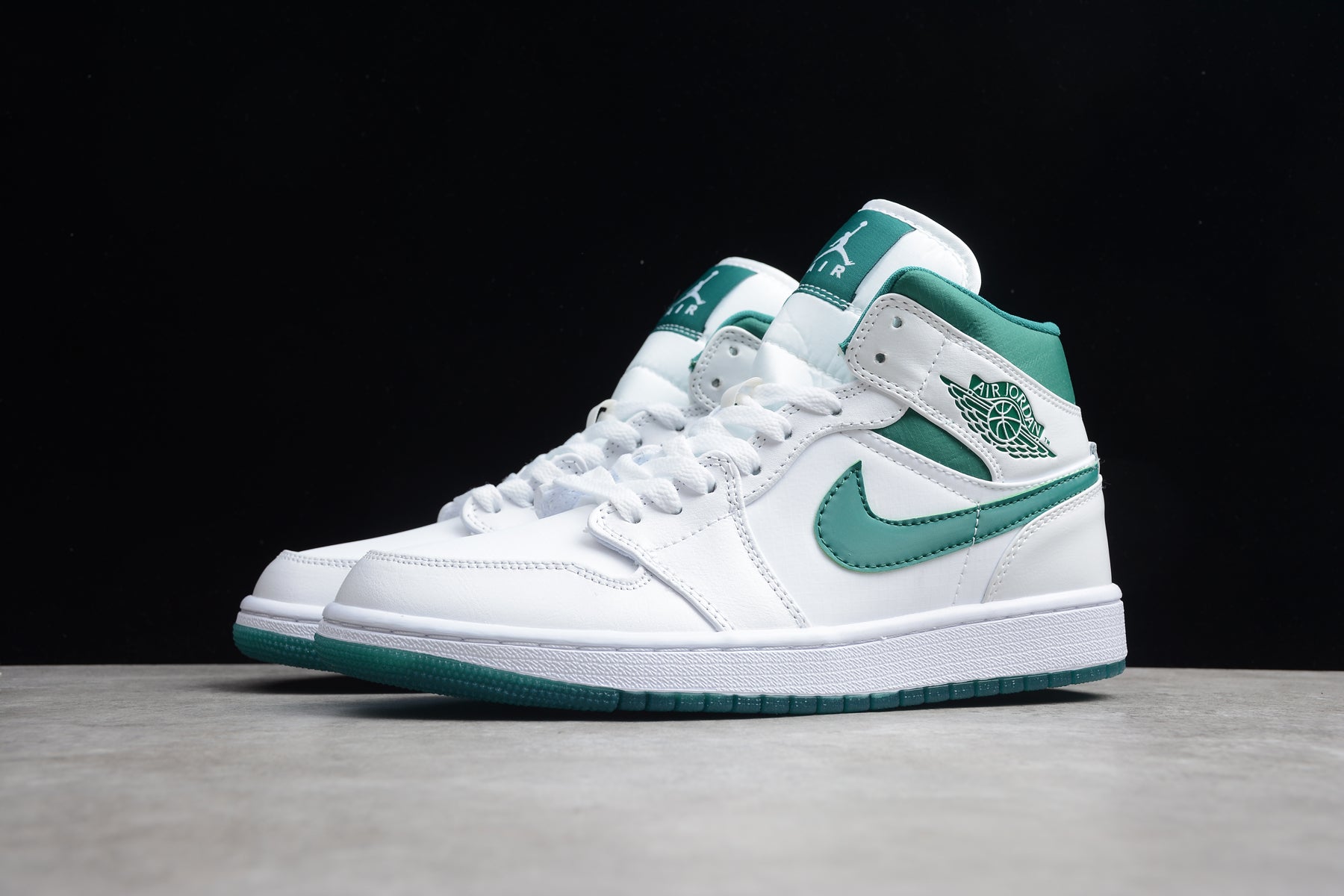 Air Jordan 1 Mid "White/Mystic Green" - Best Reps Website 2025