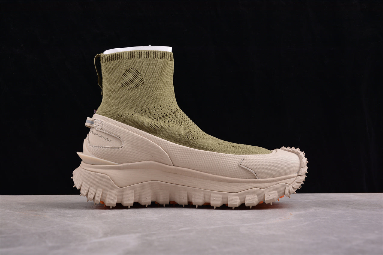 Moncler Trailgrip Sock Sneakers 'Green/Beige' - Best Reps Website 2025