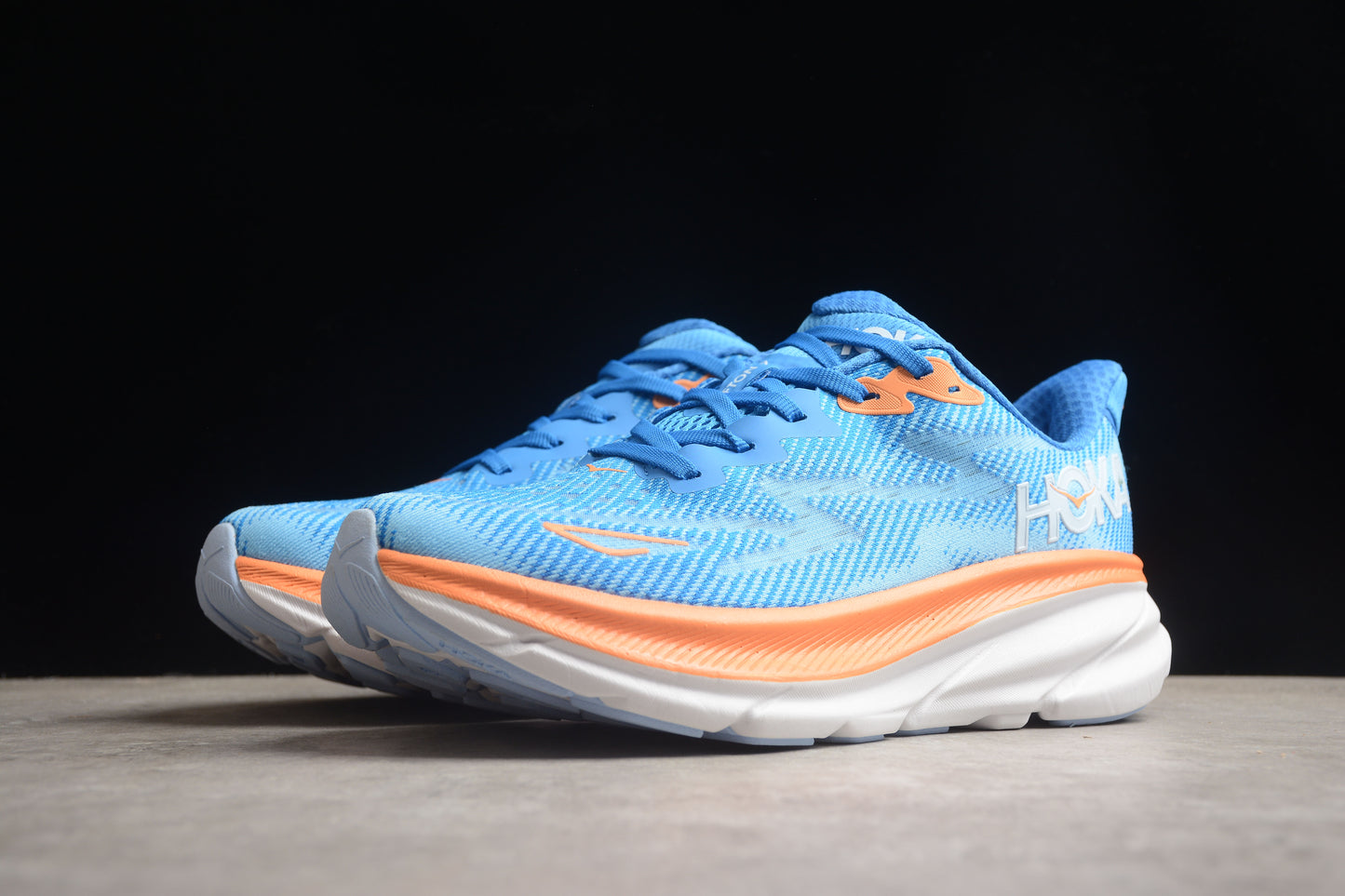 HOKA Clifton 9 in Blue/Orange - Best Reps Website 2025
