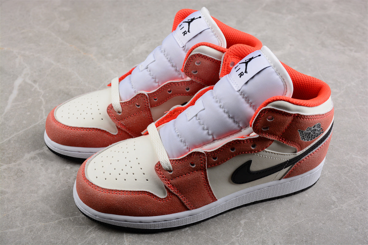 Air Jordan 1 Mid GS "Orange Suede"