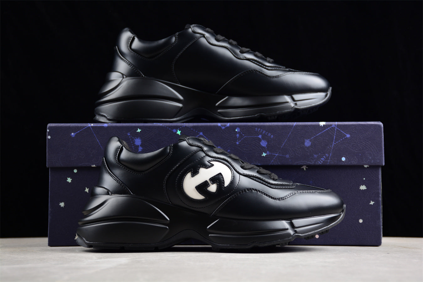 Gucci Interlocking G Rhyton Sneaker Black - Best Reps Website 2025