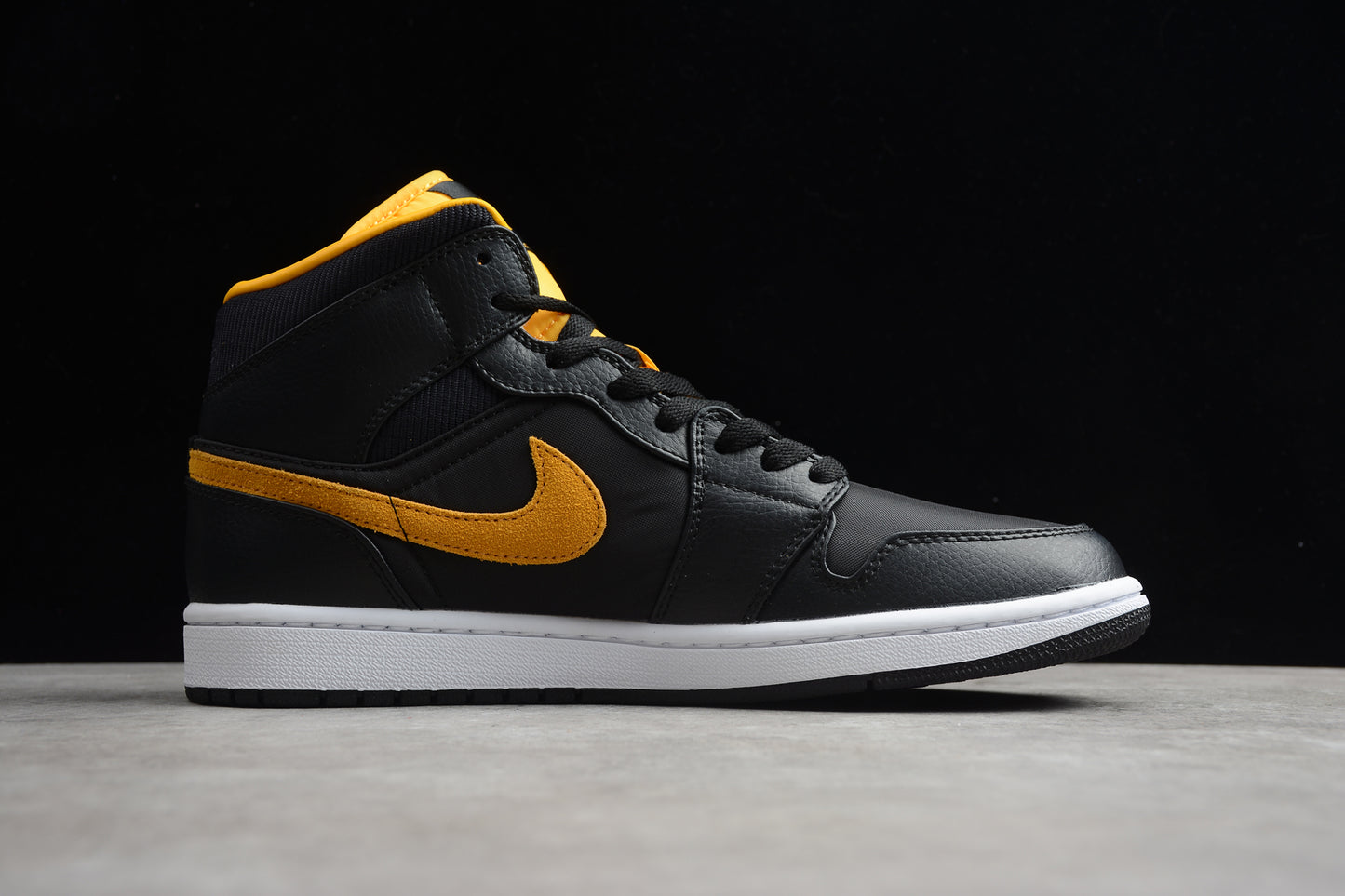 Nike Air Jordan 1 Mid "Black Metallic Gold White" - Best Reps Website 2025