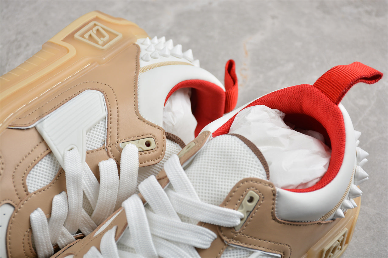 Christian Louboutin Astroloubi Lace-Up Sneakers in Camel