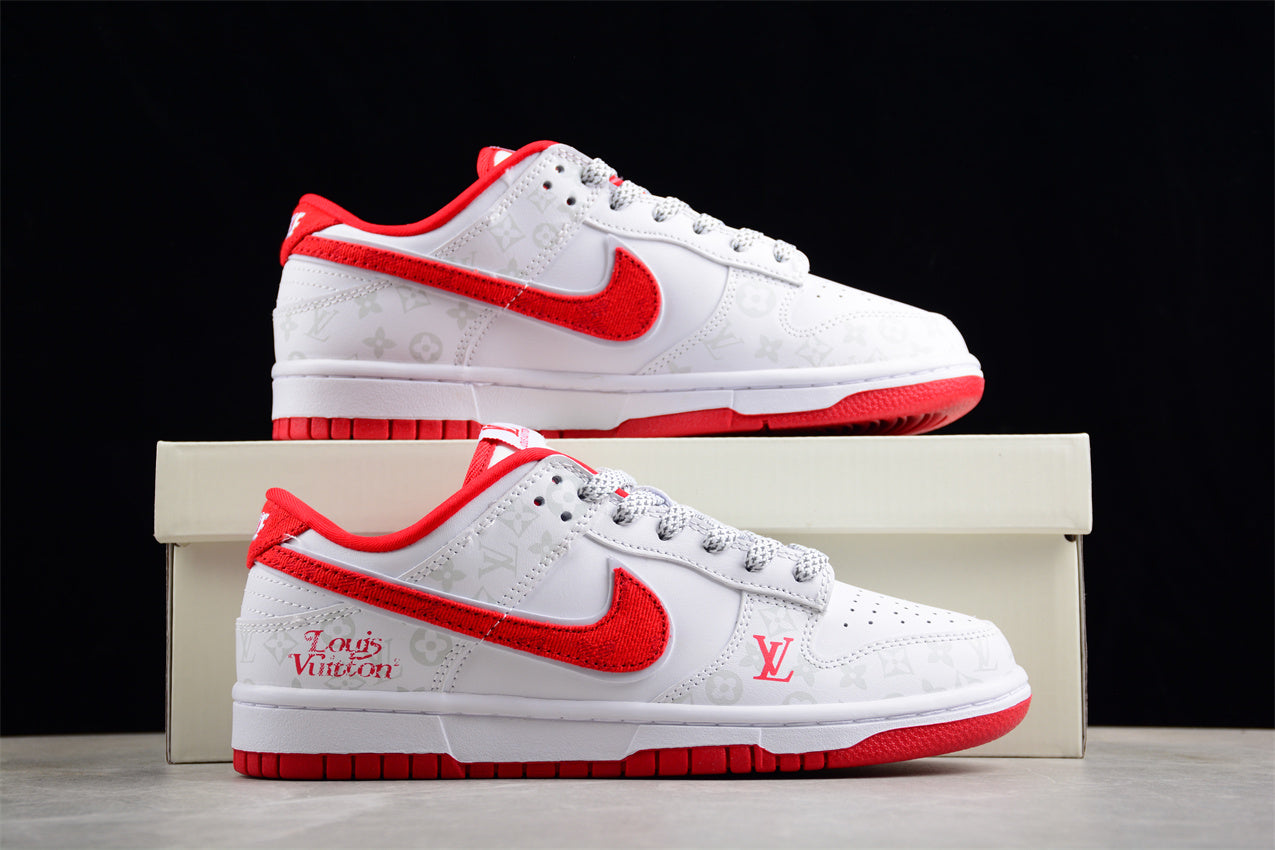 Nike Dunk Low x Louis Vuitton White Red - Best Reps Website 2025