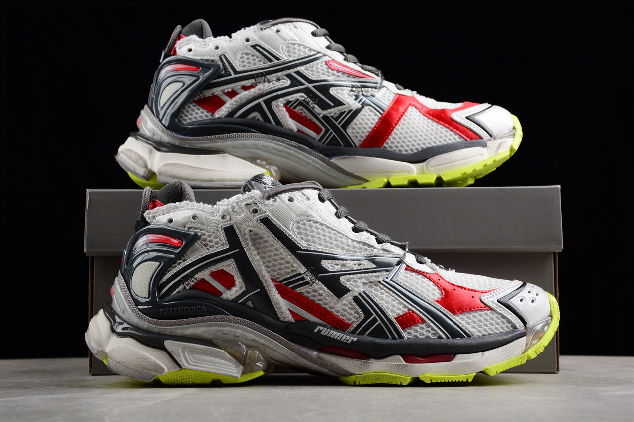 Balenciaga Runner Sneaker in Black, White, Red, and Neon Yellow - Best Reps Website 2025