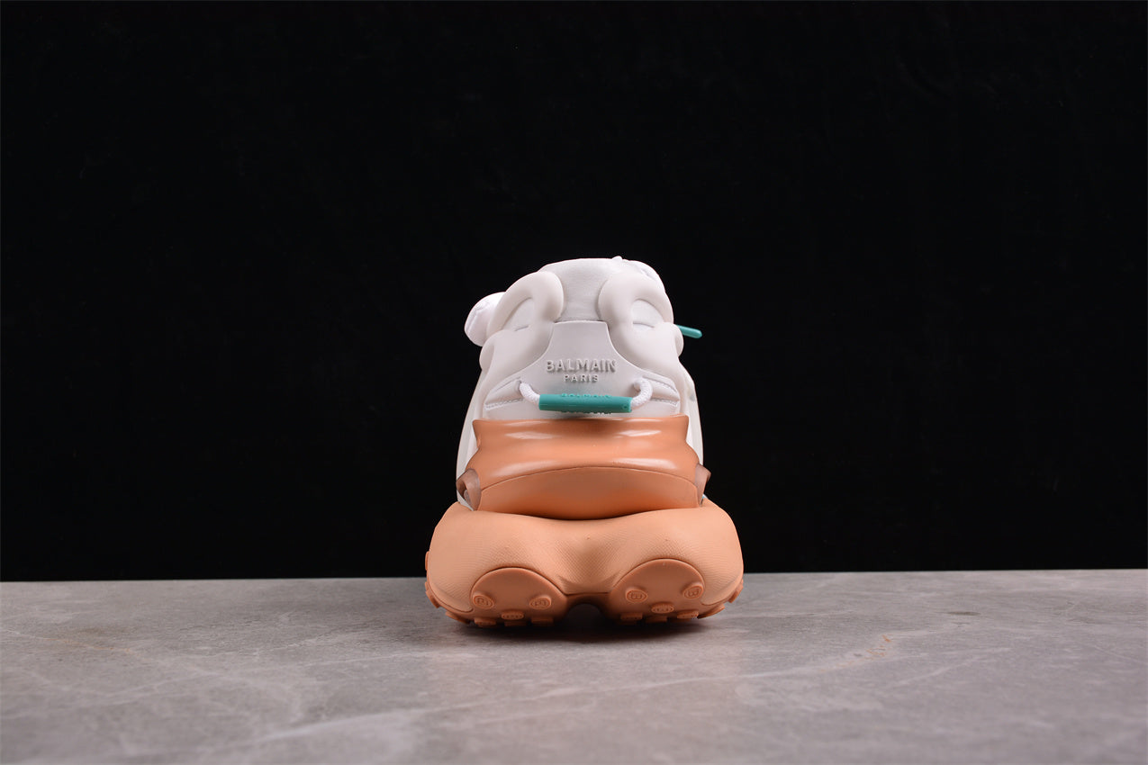 Balmain Unicorn Sneakers in Taupe/White/L. Green – Neoprene &amp; Leather - Best Reps Website 2025