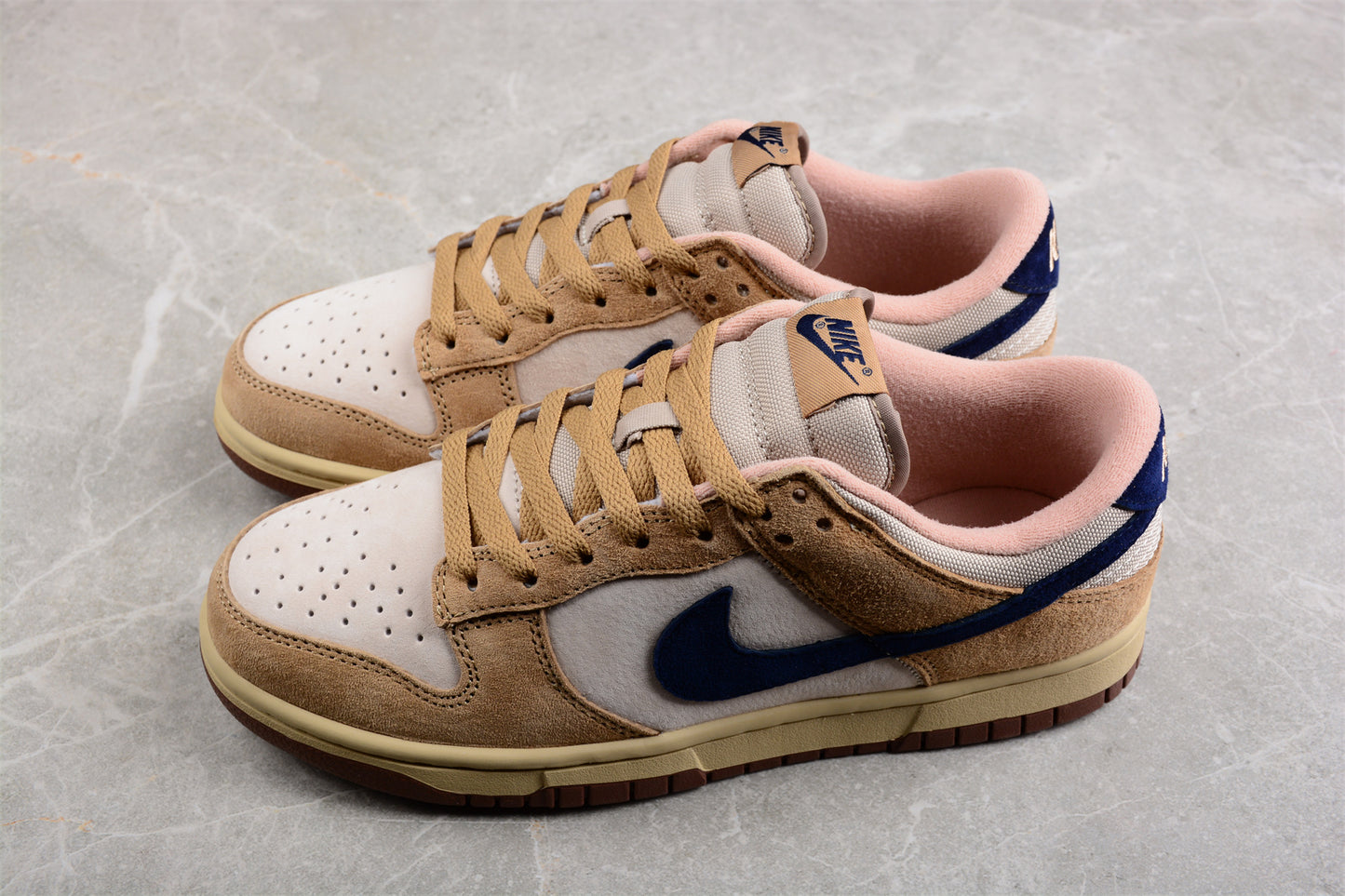Nike SB Dunk Low in Beige and Navy - Best Reps Website 2025