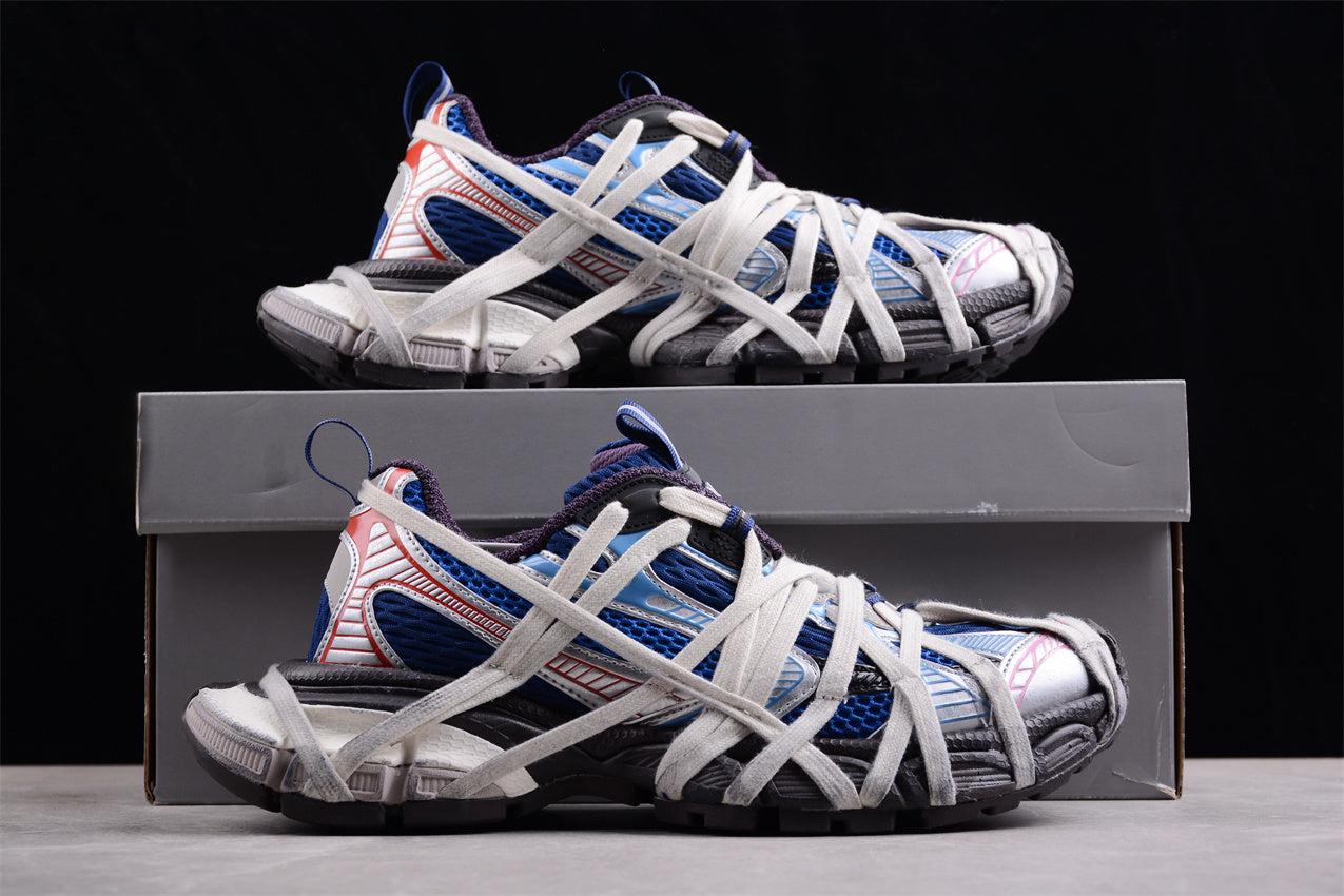 Balenciaga 3XL Extreme Lace Sneaker in Royal Blue/Silver - Best Reps Website 2025