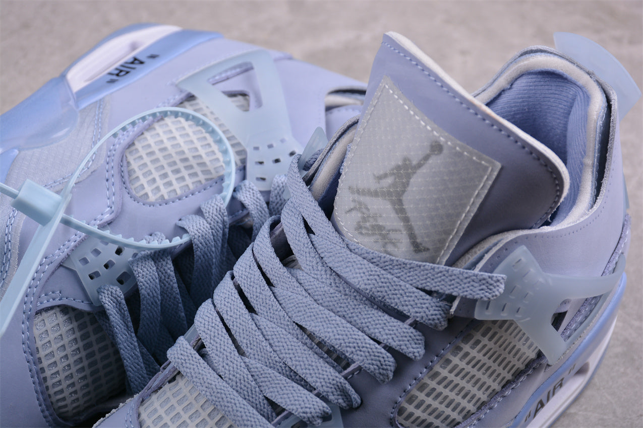 Off-White x Air Jordan 4 Custom "Blue Sail" - Best Reps Website 2025