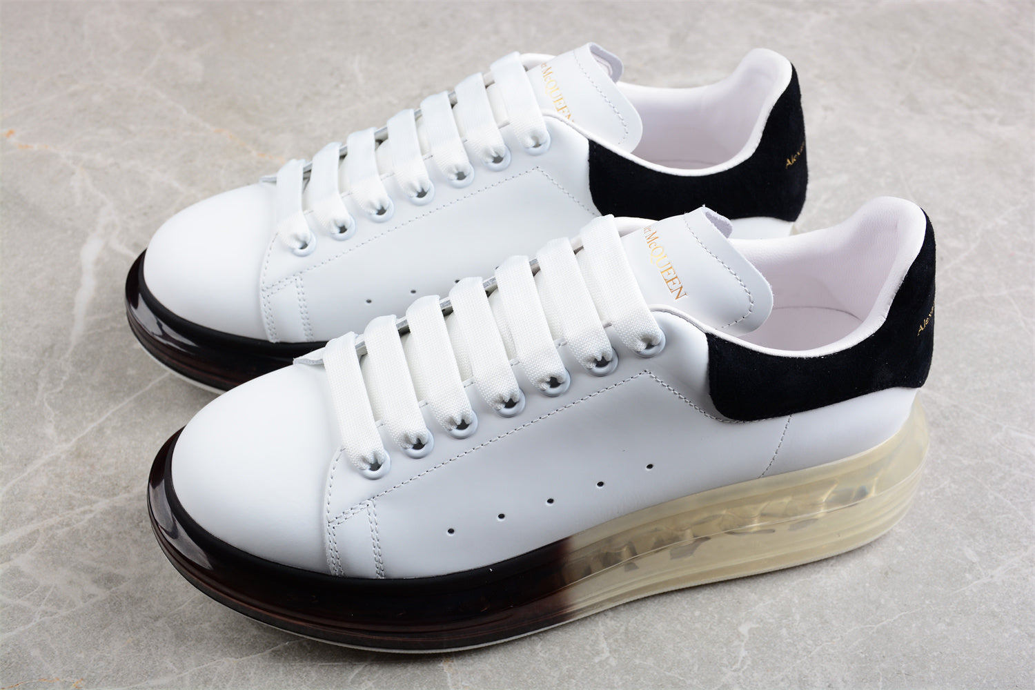 Alexander McQueen Oversized Air Sole Sneaker in White/Black - Best Reps Website 2025