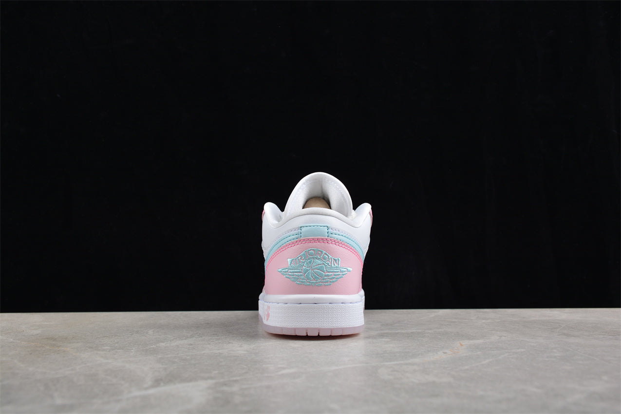 NIKE AIR JORDAN 1 LOW “White/Pink Foam/Glacier Blue”