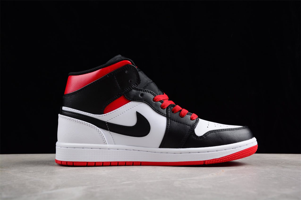 Nike Air Jordan 1 Mid "White/Black/Gym Red" - Best Reps Website 2025