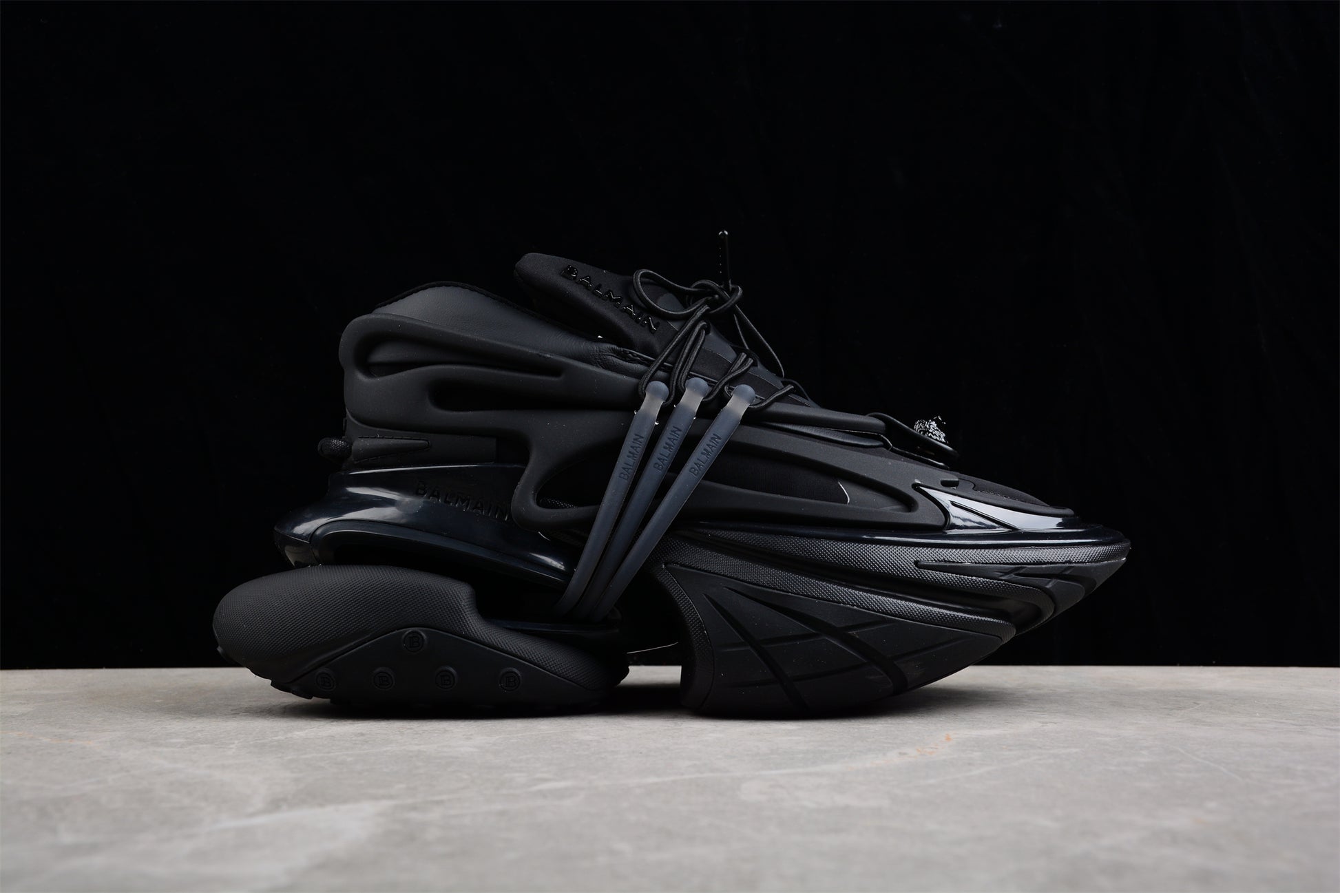 Balmain Unicorn Low-Top Sneakers in All Black – Neoprene &amp; Leather - Best Reps Website 2025