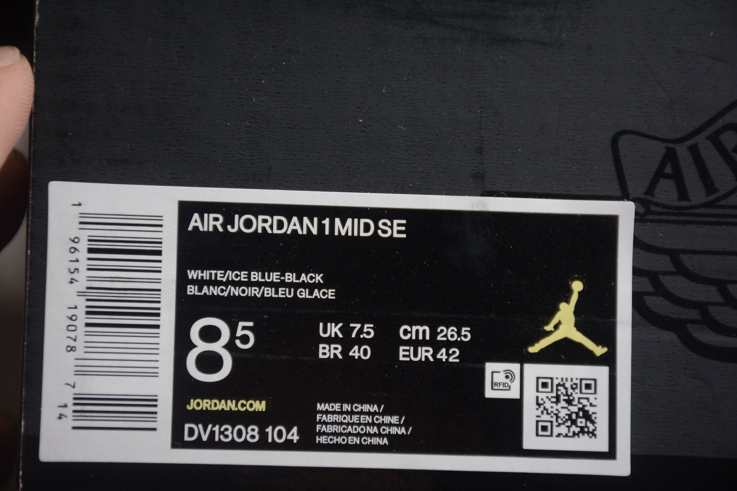 Nike Air Jordan 1 Mid SE "White Ice Blue Black UNC" GS - Best Reps Website 2025
