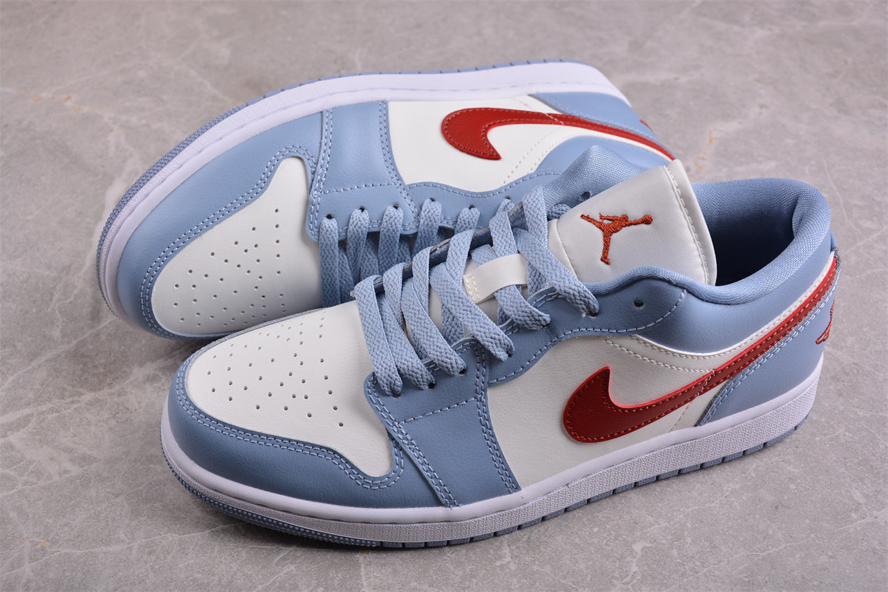 Air Jordan 1 Low 'Blue Whisper Dune Red'