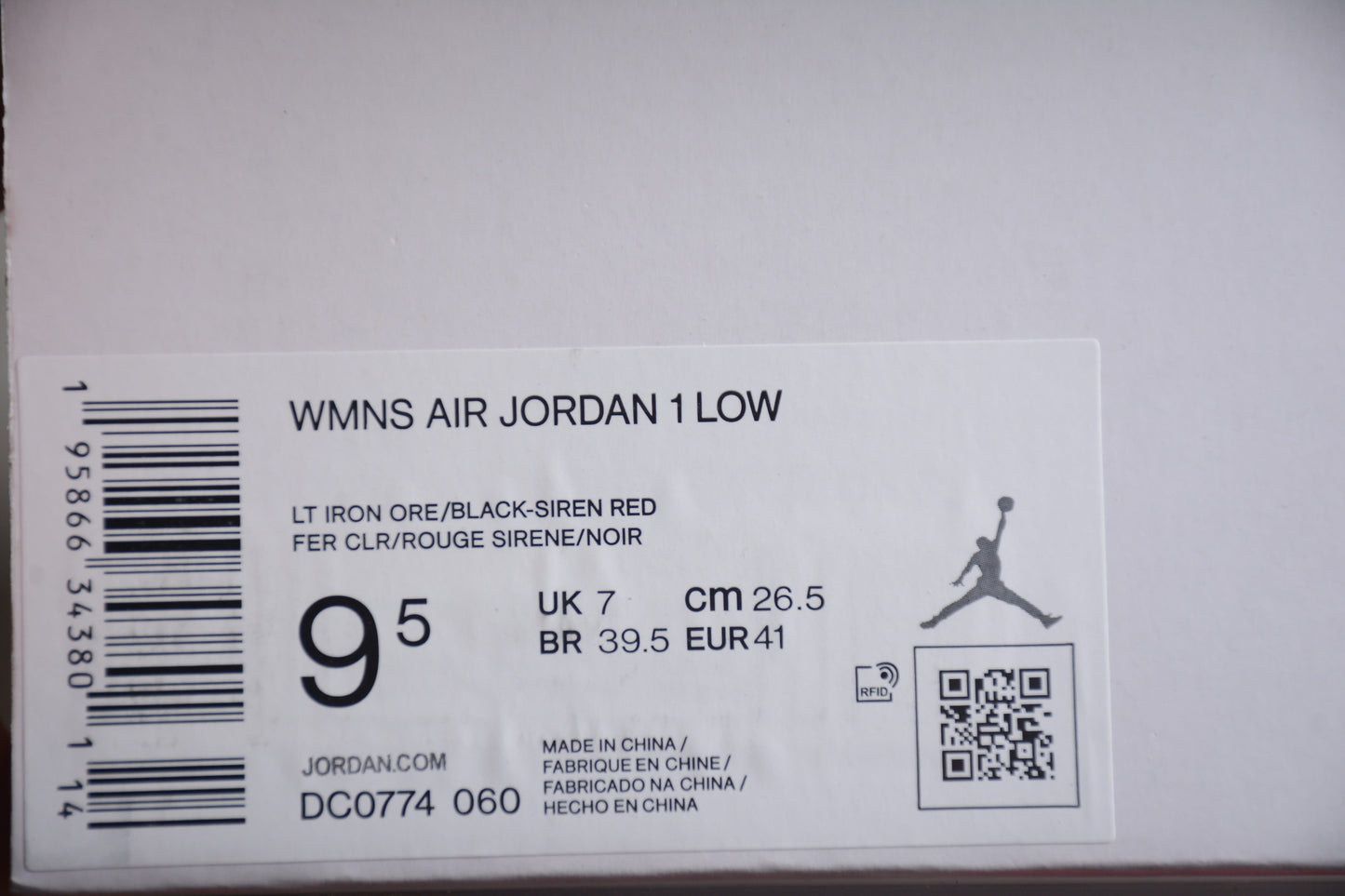 Nike Air Jordan 1 Retro Low ‘Light Iron Ore/Siren Red’