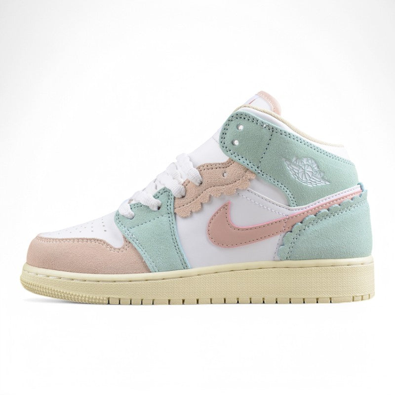 Air Jordan 1 Mid GS "Pink Oxford" (Youth)