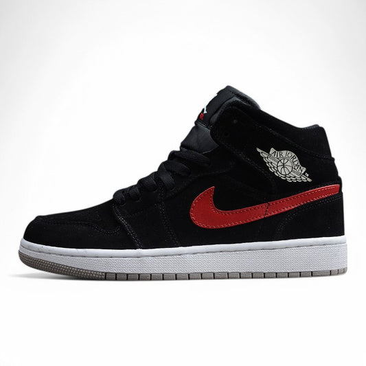 Air Jordan 1 Mid "Multicolor Swoosh" Black