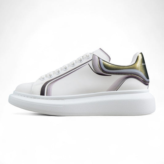 Alexander McQueen Oversized Sneaker in White/Silver - Best Reps Website 2025