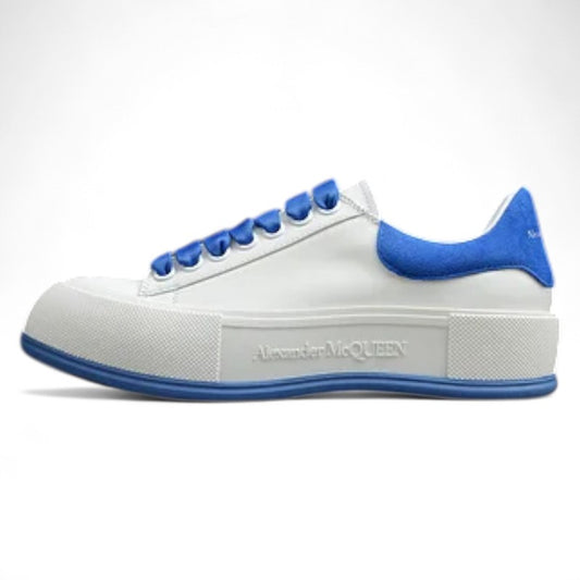 Alexander McQueen Vulcanized Low-Top Sneakers – White Royal Blue