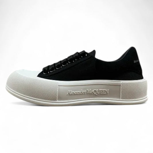 Alexander McQueen Vulcanized Sneakers – Black  White