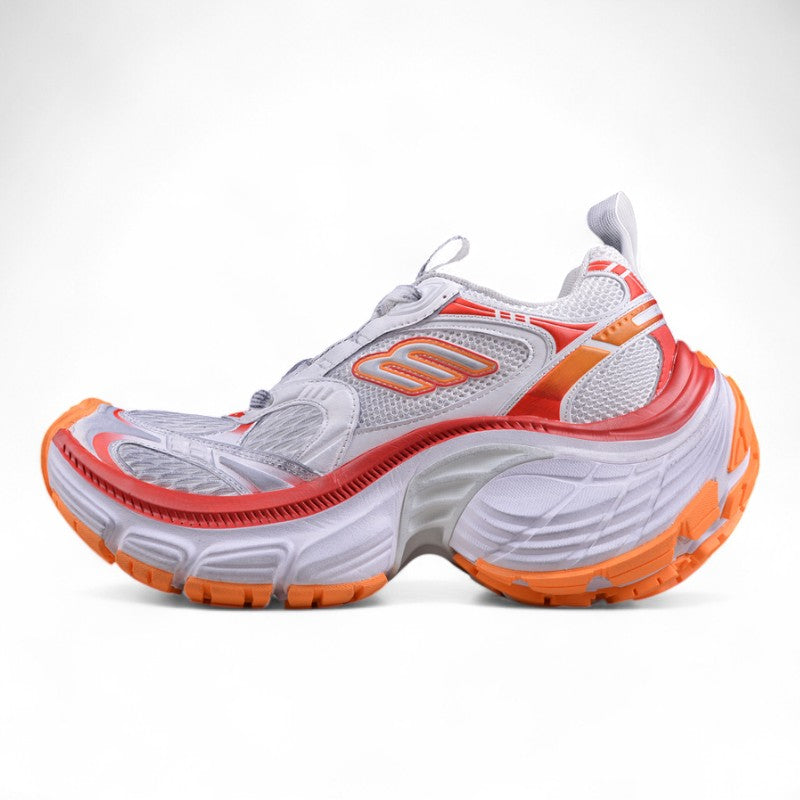 Balenciaga 10XL Sneaker – White/Red/Orange Mesh