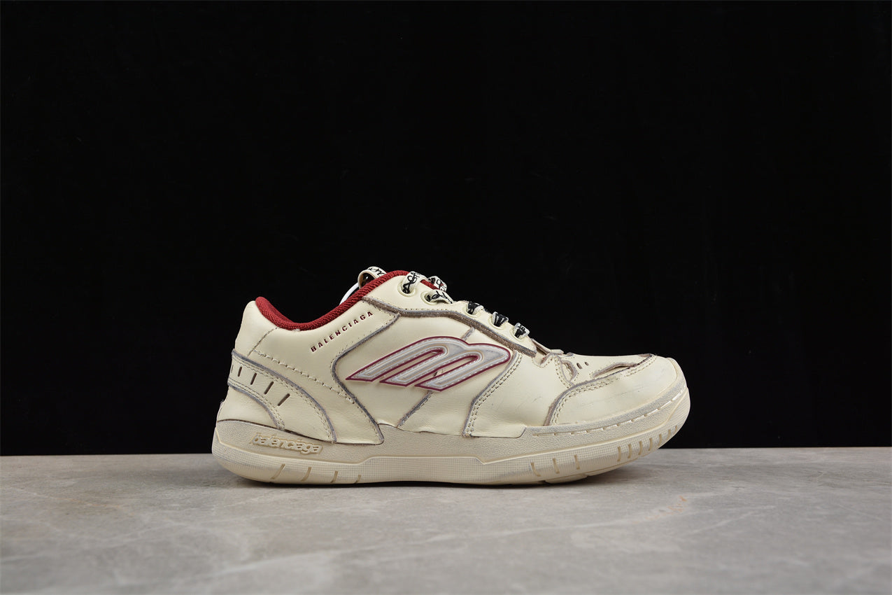  Balenciaga Hamptons Worn Out Off White/Red 