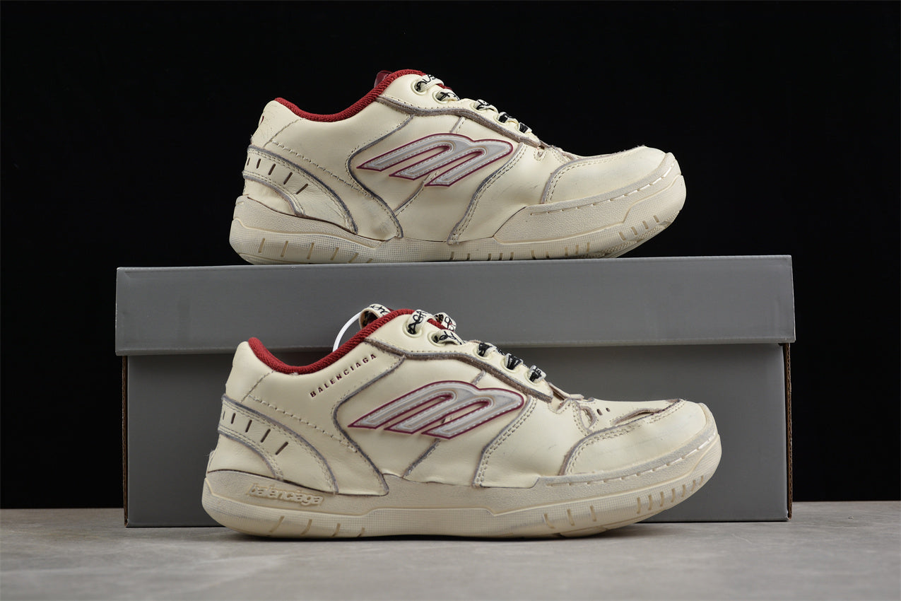  Balenciaga Hamptons Worn Out Off White/Red 