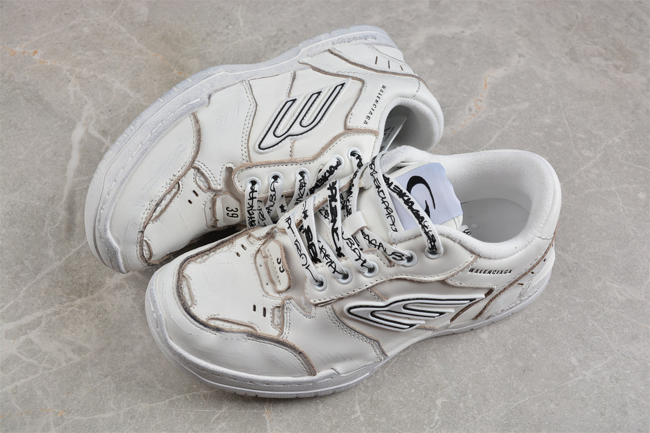 Balenciaga Hamptons Worn Out Pure White